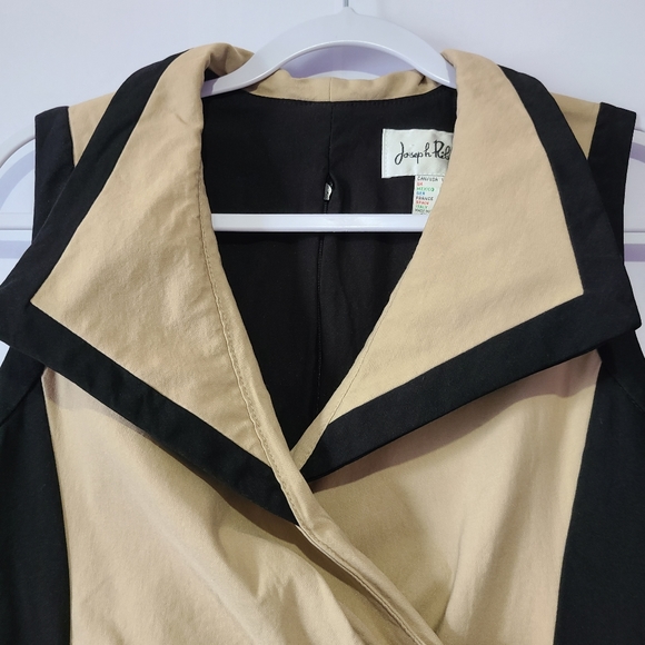 Joseph Ribkoff cream & black, fitted, midi dress, crossover, v-neck, size 12 - Picture 5 of 8